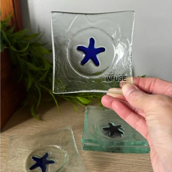 Infuse Glass Starfish Coasters - Picture 2 of 5